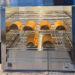 Cumberland sausage rolls in hot display cabinet